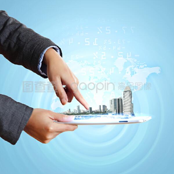 數字城市插圖 現代科技與數字內容制作的完美融合